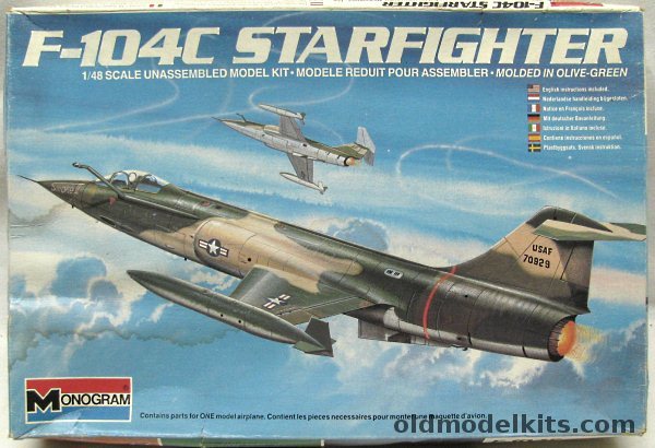 Monogram 1/48 F-104C Starfighter - High-Vis 'FG-907' or Camo Smoke II, 5433 plastic model kit